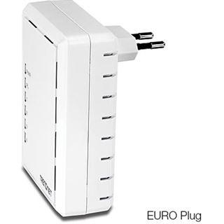 Trendnet Powerline AV 500 500 MBit/s 4x LAN 10/100 1er Pack weiss