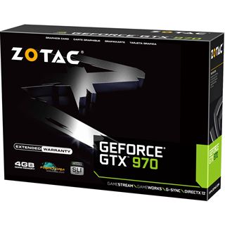 4GB ZOTAC GeForce GTX 970 Dual Fan Aktiv PCIe 3.0 x16 (Retail)