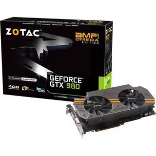 4GB ZOTAC GeForce GTX 980 AMP! OMEGA Edition Aktiv PCIe 3.0 x16