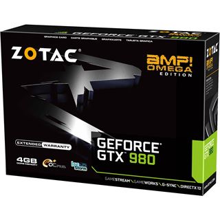 4GB ZOTAC GeForce GTX 980 AMP! OMEGA Edition Aktiv PCIe 3.0 x16