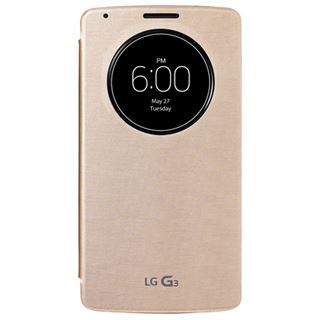 LG Electronics Quick Circle Kunststoff Flip-Cover für LG G3 gold