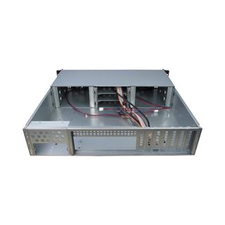 Inter-Tech IPC 2U-20240 Server Rack ohne Netzteil schwarz/silber