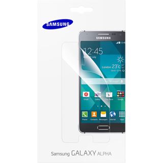 2 Samsung Schutzfolien, Reinigungstuch+ Spachtel für Galaxy Alpha