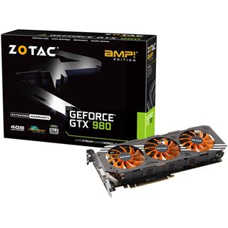 4GB ZOTAC GeForce GTX 980 AMP! Edition Aktiv PCIe 3.0 x16 (Retail)