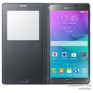 Samsung S-View Kunstleder Flip-Cover für Samsung Galaxy Note 4
