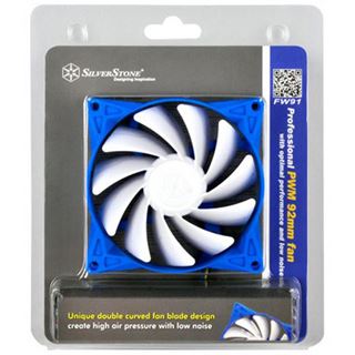 Silverstone FW91 92x92x25mm 2800 U/min 27.7 dB(A) wei&szlig;/blau