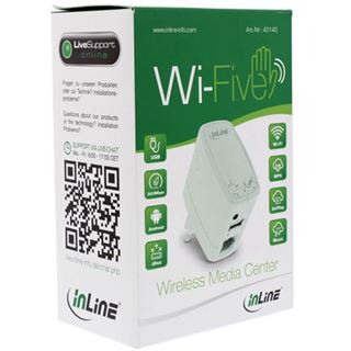 InLine Wi-Five - Wireless Media Center 300Mbit/s 802.11n 1T1R, 3dBi