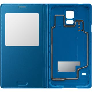 Samsung S-View Kunstleder Flip-Cover f&uuml;r Samsung Galaxy S5 blau