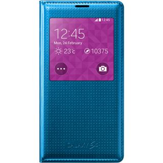 Samsung S-View Kunstleder Flip-Cover f&uuml;r Samsung Galaxy S5 blau