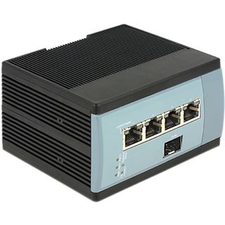 Delock Switch 4x GE + 1x SFP für Hutschiene