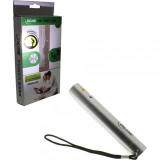 InLine USB Zusatzakku PowerBank 3000mAh - mit LED Taschenlampe