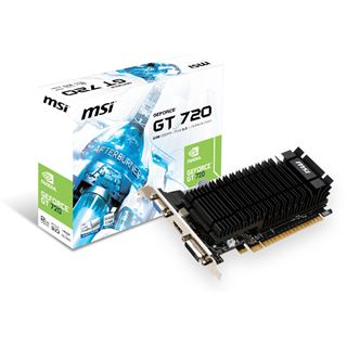 2GB MSI GeForce GT 720 GDDR5 Passiv PCIe 2.0 x 8 (Retail)