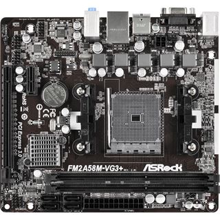 ASRock FM2A58M-VG3+ R2.0 AMD A58 So.FM2+ Dual Channel DDR3 mATX Retail