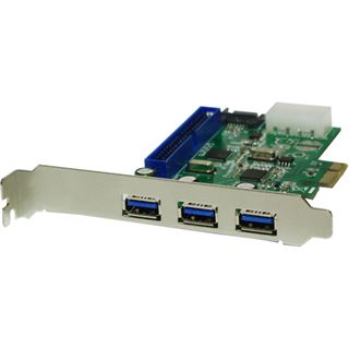 Logilink PCI Express Karte, 3x USB 3.0 + 1x SATA II + 1x IDE,