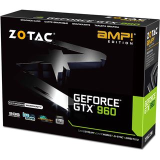 2GB ZOTAC GeForce GTX 960 AMP! Edition Aktiv PCIe 3.0 x16 (Retail)