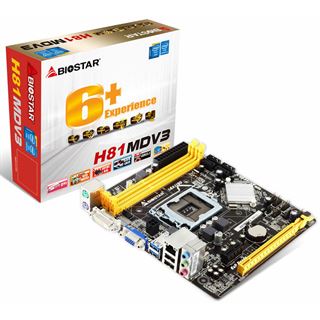 Biostar H81MDV3 Intel H81 So.1150 Dual Channel DDR3 mATX Retail