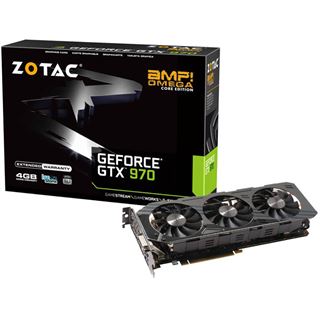 4GB ZOTAC GeForce GTX 970 AMP! Omega Core Edition Aktiv PCIe 3.0 x16