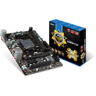 MSI A68HM-E33 AMD A68H So.FM2+ Dual Channel DDR3 mATX Retail