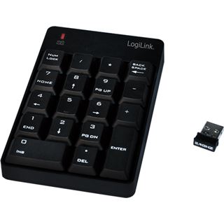 LogiLink Wireless Keypad USB Deutsch schwarz (kabellos)