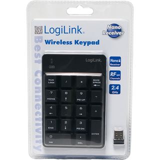 LogiLink Wireless Keypad USB Deutsch schwarz (kabellos)