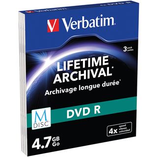 Verbatim M-DISC 4.7 GB 3er Slimcase (43826)