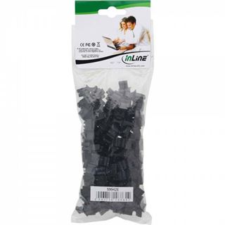 InLine Staubschutz, für RJ45 Buchse, Farbe: schwarz, 100er Pack