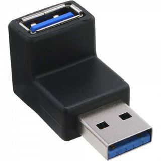 InLine USB 3.0 Adapter, Stecker A auf Buchse A, gewinkelt 90&deg;