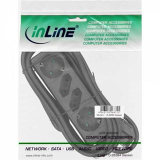 (€1,94*/1m) 1.50m InLine Steckdosenleiste Schwarz 4 (16441)