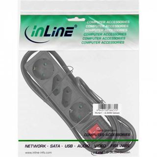 (&euro;1,89*/1m) 5.00m InLine Steckdosenleiste mit Schalter Schwarz 4
