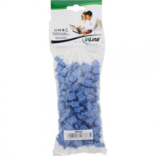 InLine Staubschutz, für RJ45 Buchse, Farbe: blau, 100er Pack