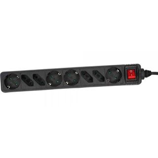 (€4,09*/1m) 1.50m InLine Steckdosenleiste mit Schalter Schwarz 8