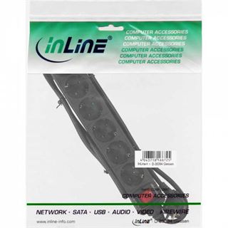 (€2,83*/1m) 3.00m InLine Steckdosenleiste mit Schalter Schwarz 6