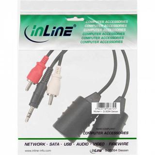 InLine Audio Adapterset Klinkenadapter 2x Cinch auf RJ45 Buchse