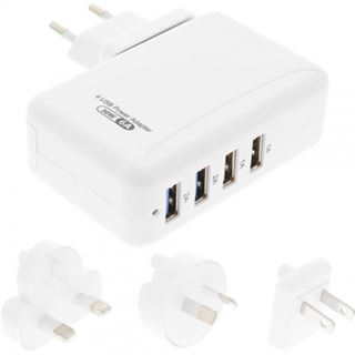 InLine USB Netzteil 4-fach Ladegerät Stromadapter mit