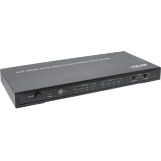 InLine 65011K 4-fach HDMI-Matrix-Switch 4x2