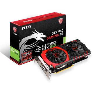 4GB MSI GeForce GTX 960 Gaming 4G Aktiv PCIe 3.0 x16 (Retail)