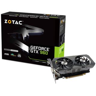 4GB ZOTAC GeForce GTX 960 Aktiv PCIe 3.0 x16 (Retail)
