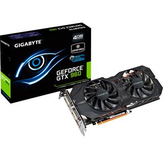 4GB Gigabyte GeForce GTX 960 Windforce 2X OC Aktiv PCIe 3.0 x16