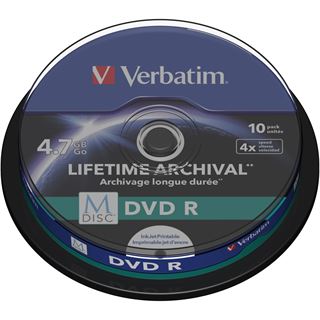 Verbatim M-DISC 4.7 GB bedruckbar 10er Spindel (43824)