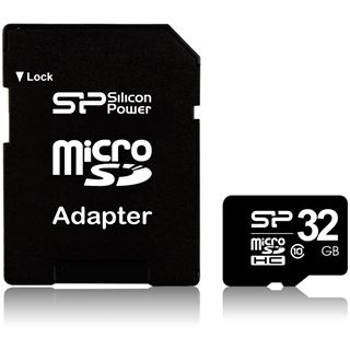 32 GB Silicon Power microSDHC Class 10 Retail inkl. Adapter auf SD